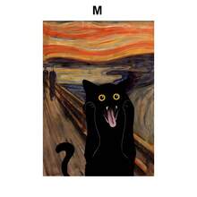 1pc/3PCS Funny Art Matisse Monet Black Cat Van Gogh Sunflowers Canvas Painting Posters And Prints Wall Pictures For Living Room Decor Frameless Literary Frame Vintage 2025 Best Selling Halloween Decorative Paintings, Easter Decorative Paintings, Warm Impression Canvas Paintings, Living Room Decorative Paintings Bedroom Decoration Frameless Paintings With Framed Paintings, Simple Art Paintings - Multicolor - View 16