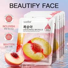 草莓面膜（1/3/5/10片装），保湿、修复晒后肌肤、提亮肤色、护肤、增强肌肤弹性、面部护理、修复熬夜后肌肤。可作为圣诞节、新年、约会或节日礼物。 - 粉色 - 查看 10