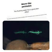 20PCS Soft Bait Fishing Lures - Skirted Pin Tail Spiral Grub Baits For Drop Shot Rig, Freshwater/Wild/Black Pit Bass Fishing, Floating Weedless Worms For Crappie, Panfish (Lifelike Design, Scented) - Multicolor - View 6