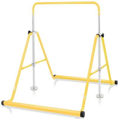 子供用吊り下げ式鉄棒、折りたたみ式、多機能、耐荷重（約）70kg、5段階の高さ調節、屋内と屋外で使用可能、バックフリップ用、鉄棒