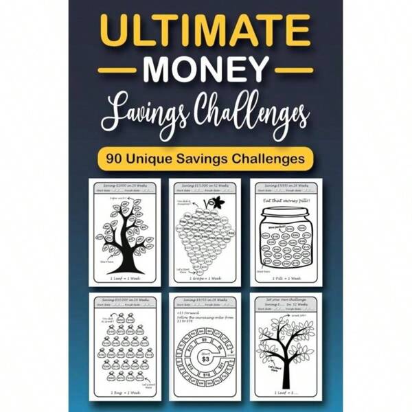 The Ultimate Money Saving Challenge Book:0 Unique One-Of-A-Kind Savings Challenges From $50 To $5000 To Easily Save The Money You Want Right Now!-2677