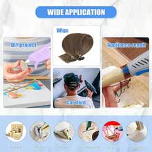 12 支角蛋白胶棒，适用于接发，专业热熔胶棒，发胶角蛋白枪粘合胶棒，适用于 DIY 项目 - 彩色 - 查看 8