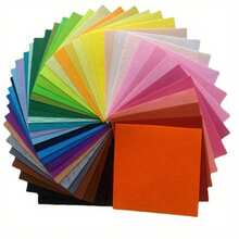 40pcs Soft Felt Sheets, Multi-Color Options, Ideal For DIY Handicrafts, Embroidery, Needle Felting And Sewing Projects - Multicolor - View 8