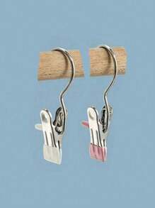 20/10 Pieces Stainless Steel Clothespins, Laundry Clothes Pegs With Hooks, Closet Boot Hangers, Clips With Hooks, Portable Clothespins, Wardrobe Organizer, Multifunctional Single Clip Hangers, Boot Clips, Seamless Hook Fabric Organizer For Pants, Hats, Skirts, Socks, Shoes, Dresses, Pants, Shoes, Jeans, Boots, Skirts