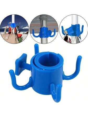 1/3 stuks veelzijdige strandparasolhaak - verstelbare hanger met 4 klauwen voor handdoeken, tassen en hoeden, geschikt voor palen van 0,75" tot 1,26", duurzaam plastic, perfect voor kamperen en buitenavonturen