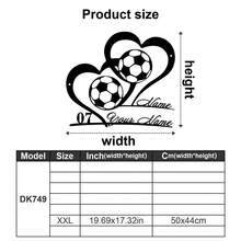 1pc Custom Name Soccer Player Wall Decal, Personalized Boy Name, Football Wall Stickers, Custom Boy Name Soccer Player, Personalized Soccer Decal-Ornaments,Home Decor,Wall Decor,Room Decor,Living Room Decor,Bedroom Decor,Bathroom Decor,Kitchen Decor,House Decor,Personalised Gifts,Graphic Print - Multicolor - View 35