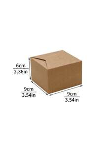 5 Stücke/10 Stücke große quadratische Kuchenbox, kleine Kraftpapier Backwarenbox für Kekse, Gebäck, Süßigkeiten, Mondkuchen Verpackung