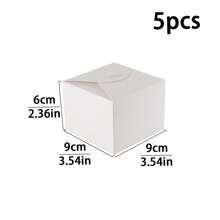 5 Stücke/10 Stücke große quadratische Kuchenbox, kleine Kraftpapier Backwarenbox für Kekse, Gebäck, Süßigkeiten, Mondkuchen Verpackung