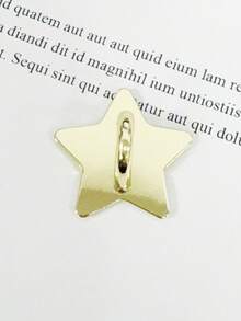 قطعتان من خطاف الحامل الهاتفي بشكل نجمة فضية، مريح للحمل، ظهر لاصق لمنع السقوط، أنيق وأنيق.