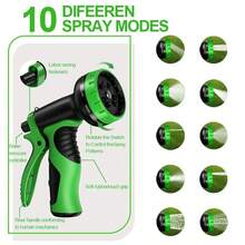 Silver Metal Garden Hose, 50-100 Ft. 304 Stainless Steel Flexible Water Hose , Puncture Resistant, With 10 Adjustable Spray Pattern Nozzles, Heavy Duty Industrial Water Hose, High Temperature Resistant, Low Temperature Resistant, Easy To Water Your Yard, Anti-Kink, Easy To Store And Handle - 銀色 - 查看 3