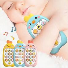 1 Stück multifunktionales süßes Baby Handy Spielzeug, sensorisches Lernspielzeug mit verschiedenen Geräuschen, Lichtern und Musikeffekten, kann als Zahnen Spielzeug verwendet werden, Geschenk für Baby Jungen und Mädchen - Verschiedenfarbig - Übersicht 4