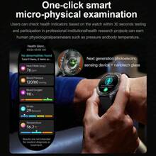 GUHUAVMI 2025 New Smart Watch Compatible With Galaxy Watch 7, Wireless Calling/Dial, 1.43inch AMOLED Full Screen Touch, AI Voice, Info Push, NFC Access Control, SOS Call Smartwatch, ECG/Heart Rate/Sleep Monitoring, Fitness Tracker, Health Smartwatch For Men Women, Compatible With Android IOS