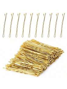 100 Pieces For Women's Wavy U-Shaped Invisible Hairpin With Side Bangs And Radiance, Suitable For Commuting, Office, Travel, Gift, Styling Ponytail, Bun, Face Wash, Make-Up Ladies Hair Accessories - Multicolor - View 3