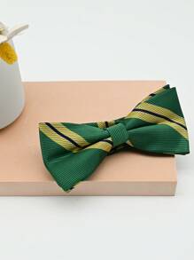 1 Peça Gravata de Laço Formal de Camada Dupla com Textura Espinha de Peixe para Homens, Acessório de Moda de Traje