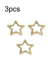 Metall Stern Federschnalle, O-Ring kann Handtaschenriemen-Schnalle öffnen, Outdoor Camping und Wandern Zubehör, DIY Taschenanhänger, Autoschüsselbundverbindung, DIY Anhänger Öffnungsring, Taschengurt Verbindungsschnalle, DIY Anhänger