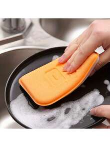2 件魔术洗碗海绵 - 加厚、双面、幸运符、不粘油厨房洗涤器，泡沫丰富、吸水性强，可快速清洁 - 用于厨房清洁 - 适合日常使用 - 乔迁和新居的绝佳礼物