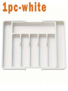 Bandeja para cubiertos expandible de 6-8 compartimentos para cajones, organizador de cubiertos de cocina con divisores ajustables, caja de almacenamiento de utensilios para cucharas, tenedores, cuchillos, apta para cocina, dormitorio, oficina