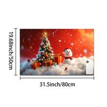 1pc Christmas Santa, Snowman & Tree Printed Silicone Coffee Drink Coaster, Anti-Slip Absorbent Washable Drainage Mat For Countertop, Kitchen, Dining Table, Holiday Decor