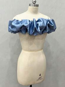 One White Satin Strapless Bridal Accessory Shawl With Adjustable Back For Wedding Dress Valentine's Day Valentines Fall Clothes For Women - Multicolor - View 26