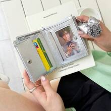 2025 New Korean Simple Bow Pendant Women Short Wallet Small Compact Multislot Student Card Holder For Women Wallet Cute Wallet Mini Wallet Purse Wallet Men Wallet Leather Small Wallet