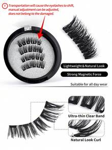 MAGEFY 1Pair Magnetic Eyelash Kit With Magnetic Clips - Natural Looking Reusable False Eyelashes ,Waterproof, 8-12mm Faux Mink Lashes For Everyday Wear, Waterproof,Comic Eyelash Glue Free, Elongated Eye Tail Enlarges Both Eyes,Fluffy Slim For Everyday Use Manga Eyelashes,Summer Travel Essentials 2025, Holiday Gift Guide,Beach Vacation, Camping Trip,Gift For Women&Girls - Lông mi  mắt mèo - Xem 9