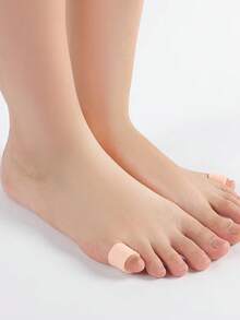 Protectores de silicona para los dedos de los pies de varios tamaños, almohadillas acolchadas para prevenir la fricción, antideslizantes, para evitar que los dedos se superpongan, lavables a mano - Rosa - Ver 3