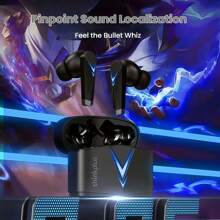 Lenovo LP6 Gaming Ohrstöpsel | Tiefe Bass-Immersion | Verzögerungsfreie Gruppen-Chat | Sofortiger Umschalten zwischen zwei Geräten | Klare Face-to-Face Anrufe | Plattformübergreifend für Android/iOS | 50 Stunden Dauerbetrieb