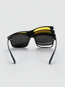 New - Style Magnetic Clip - On Reading SunGlasses Men And WomenSetglasses: 3 - In - 1 For Fishing And Driving. Switch To UV - Protecting Sunglasses In Seconds. Includes 1 Prescription Reading Glasses And 3 Magnetic Clip - Ons. Power Ranges From 100° To 400°Diopters - 808 - 查看 8