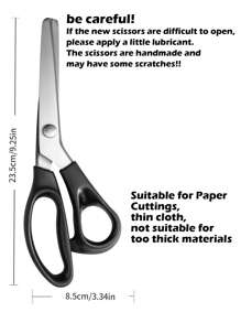 2pcs Set: Sewing Scissors, Serrated Scissors, Suitable For Handicrafts, Tailoring, Paper Cutting, School, Home, Fabric Edging, Leather, Decoration (1 Pair Of Scissors + 1 Soft Ruler)