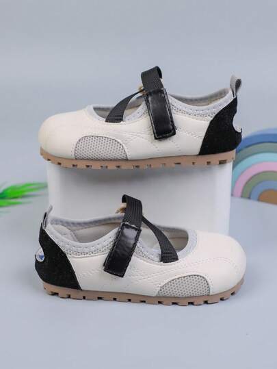 1 Pair Kids Versatile New Comfortable Soft Bottom Casual Shoes, Suitable For Outdoor, Vacation, Party, School, All-Season Fashion Flats