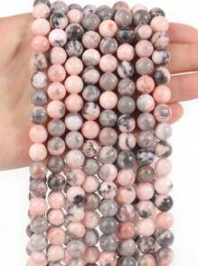 AAA Natural Pink Opal Stone Bead 6mm 8mm 10mm Smooth Round Bead Beautiful Healing Stones Natural Rose Pink Color Opal Gemstone Bead Jewelry Making DIY Bracelet