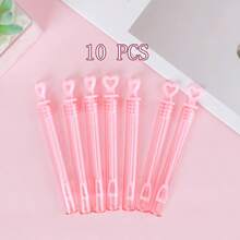 10/20/50/100支装创意心形泡泡棒（空瓶），婚礼/生日派对泡泡棒装饰 - 粉色 - 查看 14