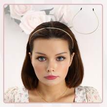 6 Pcs Fashion Design Thin Cloth Headbands Set For Women Girl, 4.72"X0.16" - Multicolor - View 2