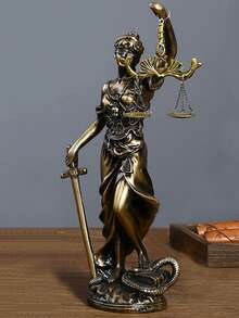 Escultura estatua de la diosa Themis, oficina de abogados, justicia, imparcialidad, justicia, estatua de la diosa, adorno de decoración del hogar, decoración de regalo de vacaciones - Bronce - Ver 1