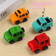 4 قطع سيارات سباق صغيرة كرتونية قابلة للتخصيص، 4 ألوان عشوائية، نماذج سيارات لعب جميلة، هدايا سيارات، جوائز مدرسية، هدايا حفلات، زخارف ديكورية، هدايا تذكارية قابلة للتخصيص