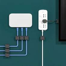 6/10 件磁性电缆夹 - 桌面上下强力自粘式钉线固定器、家居和办公室内部配件、车辆整理工具 | 时尚设计 | 耐用粘合剂 - 彩色 - 查看 6