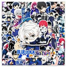 Juego de 50 pegatinas de anime azules, aplicables a botellas de agua, portátiles, patinetas, etc. Conjunto de graffiti estético vibrante, adecuado para diarios, scrapbooking, suministros para fiestas, excelente para invierno y Año Nuevo