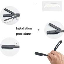 11pcs Vintage Manual Shaving Razor With Blades, Old-Fashioned Beard Shaver, Razor Blade Holder, 1 Razor And 10 Blades