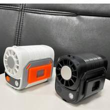 1pc Ice-Cooling High-Speed Waist-Hanging Fan With USB Charging, Portable Outdoor Cooling Worksite Clip-On Waist Fan. Features A 6000mAh Large-Capacity Battery, 5-Speed Wind Adjustment, 2-In-1 Charging And Cooling Functionality (Dual-Purpose Device). Equipped With Night Lighting, Universal Type-C Charging Port, Portable Smart Clip, Digital LED Display, And Real-Time Speed/Battery Level Indicator With Numerical Readout.