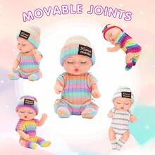 HUANG ER Muñeca Reborn linda de 4 pulgadas, regalo de cumpleaños perfecto - Multicolor - Ver 5