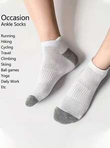 6 Pairs Men's Fashion High-Quality Low-Cut Round Neck Ankle Socks, Mesh Breathable Multi-Functional Casual Men's Boat Socks