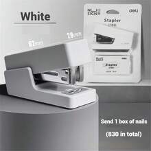 Juego de grapadora mini DELI Máquina portátil de encuadernación de papel de colores que usa grapas 24/6 26/6. Artículos de oficina de moda, artículos escolares, útiles escolares