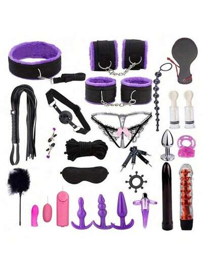 セックス用ボンデージ 26ピース BDSMレザーボンデージセット 女性とカップル用拘束キット BDSMベッド拘束具 セックス玩具 - 11ピースレザーボンデージキット