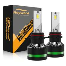 Heyword Heyword 2pcs New Upgraded LED 9005/HB3 9006/HB4 H1 H4 H7 H11 H13 9007 9004 9012 50000LM 180W High Low Beam Car Bulbs 6000K Cooling White Easy To Install 3570 CPS Chip 800% High Brightness