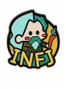 1 件装 16 型个性化 MBTI 徽章创意个性化职业个性化测试别针背包配件