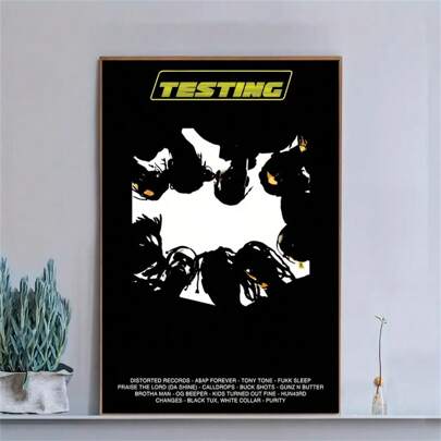 1 pieza Impresión de arte de pared de Asap Rocky, cartel de rapero moderno de la cultura pop, pintura de moda para decorar la sala de estar, dormitorio, oficina en casa o dormitorio, diseño de fondo de pared con opción de marco