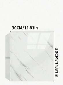 14 pièces Autocollants muraux en vinyle 30x30cm, Décalcomanies de carrelage autocollantes, Imperméables autoadhésives pour salle de bain, cuisine, chambre, salon (Marbre blanc) Accessoires de salle de bain