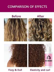 卷发护理套装：卷发控制慕斯和卷发霜 - 粉色 - 查看 4