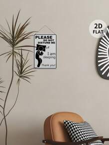 1 Stück hölzernes Wandschild, "Bitte nicht stören, ich ruhe mich aus" Dekoration für Schlafzimmer und Wohnzimmereingang, Größe: 30cm x 20cm x 0,3cm, inklusive Kordel