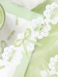 Dear Lover 缎面芭蕾系列 PET 计划胶带，可爱蝴蝶结丝带蕾丝贴纸，遮蔽胶带计划器 DIY 贴纸材料学校用品，返校